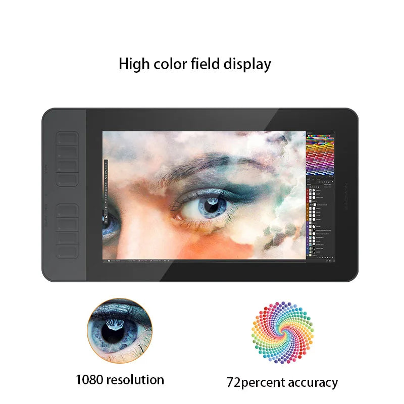 GAOMON PD1161 HD Graphics Drawing Tablet – IPS Screen, 8 Shortcut Keys & Battery-Free Pen