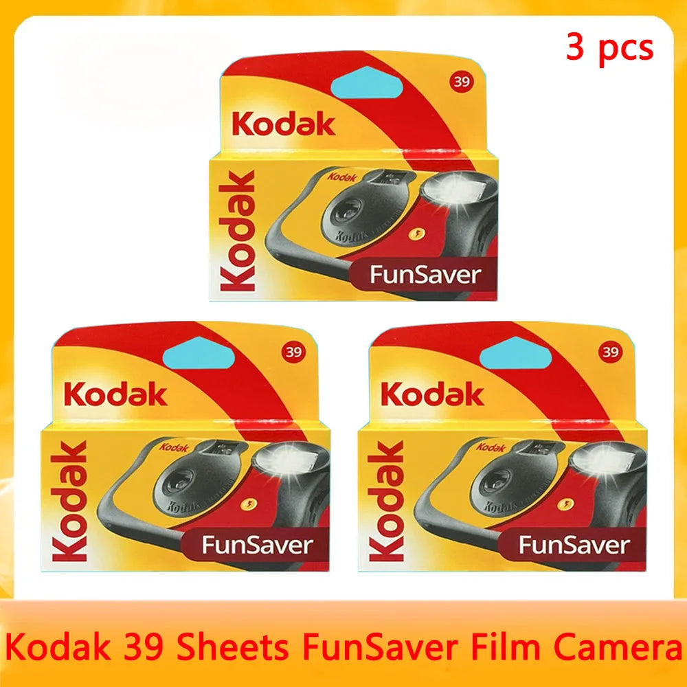 Kodak FunSaver Disposable Camera – Single Use, Flash, 27/39 Exposures