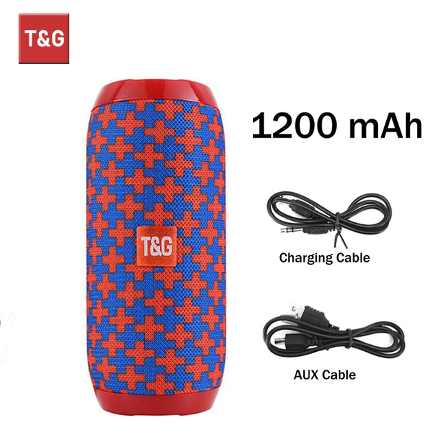 T&G TG117 Portable Bluetooth Speaker – Waterproof, TWS, TF Card & FM Radio
