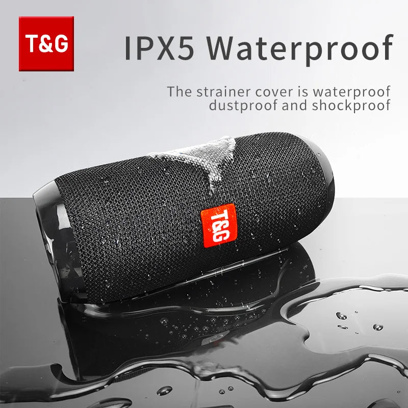 T&G TG117 Portable Bluetooth Speaker – Waterproof, TWS, TF Card & FM Radio