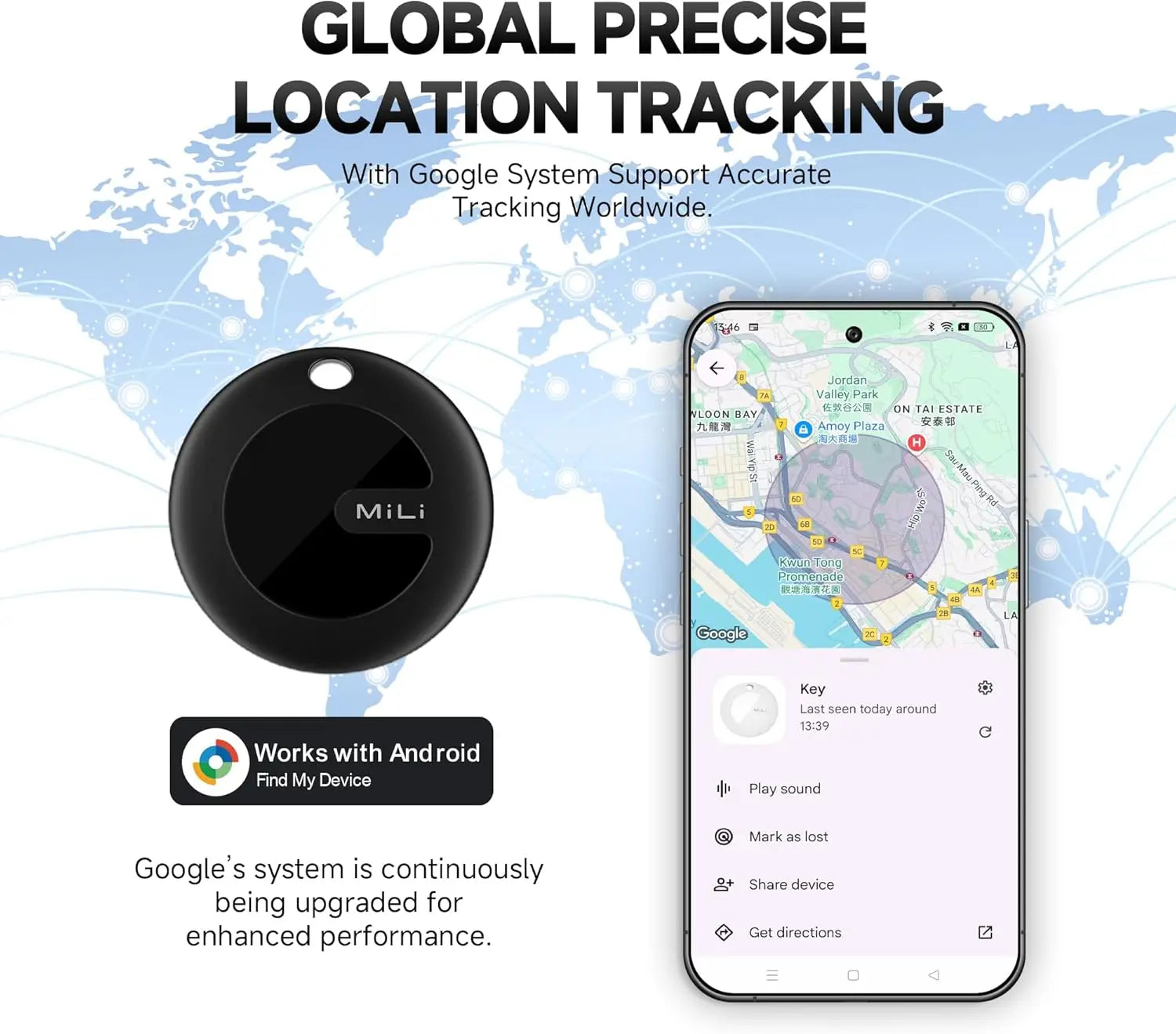 MiLi Bluetooth Tracker – Anti-Lost Smart iTag for Android & Google Find My