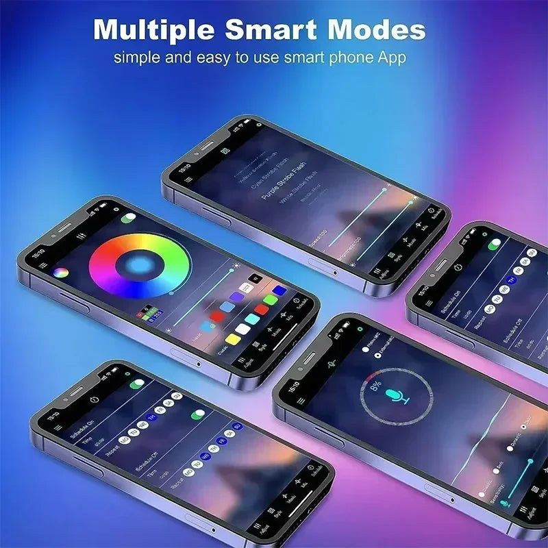 1–30M USB 5V RGB LED Strip Lights – Bluetooth, 24-Key Remote, Flexible TV Backlight