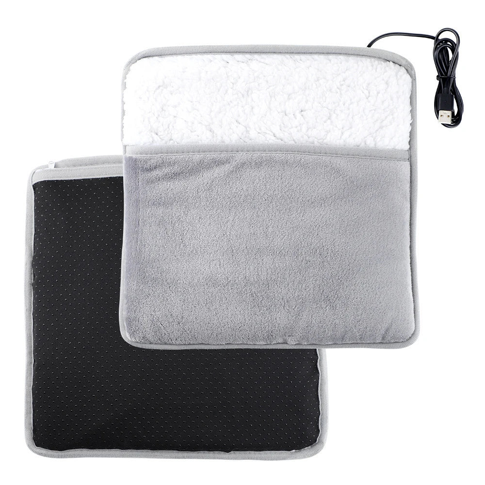 USB Electric Foot Warmer – Soft Plush Heating Pad for Home, Fast Heating