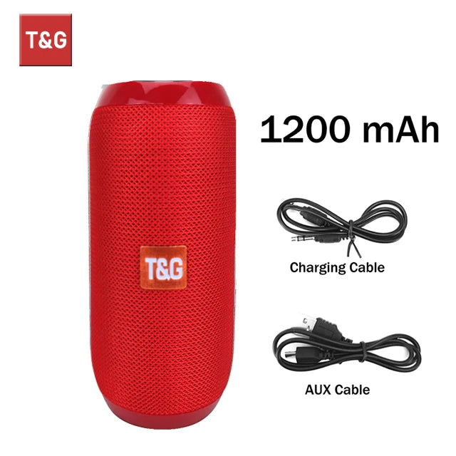 T&G TG117 Portable Bluetooth Speaker – Waterproof, TWS, TF Card & FM Radio