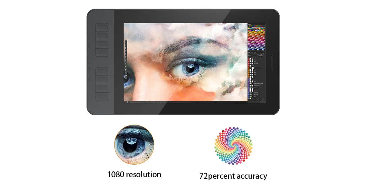 GAOMON PD1161 HD Graphics Drawing Tablet – IPS Screen, 8 Shortcut Keys & Battery-Free Pen