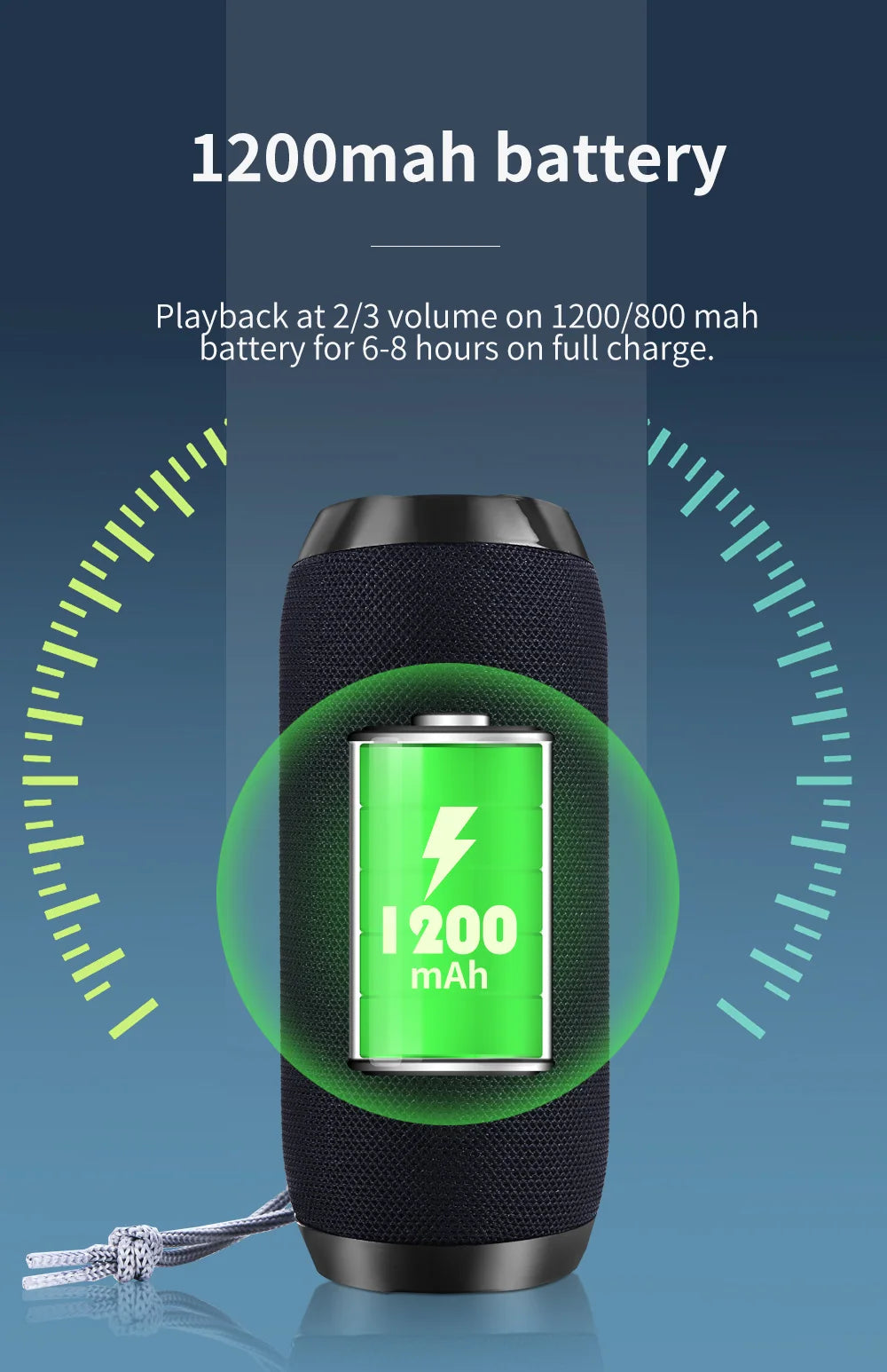 T&G TG117 Portable Bluetooth Speaker – Waterproof, TWS, TF Card & FM Radio