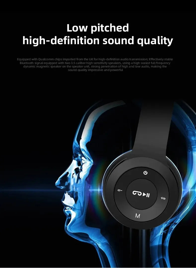 P47 Wireless Bluetooth Headphones – Noise-Cancelling