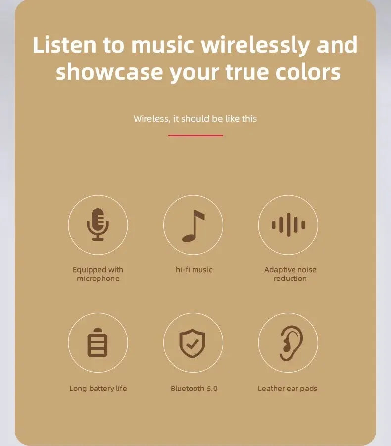 P47 Wireless Bluetooth Headphones – Noise-Cancelling