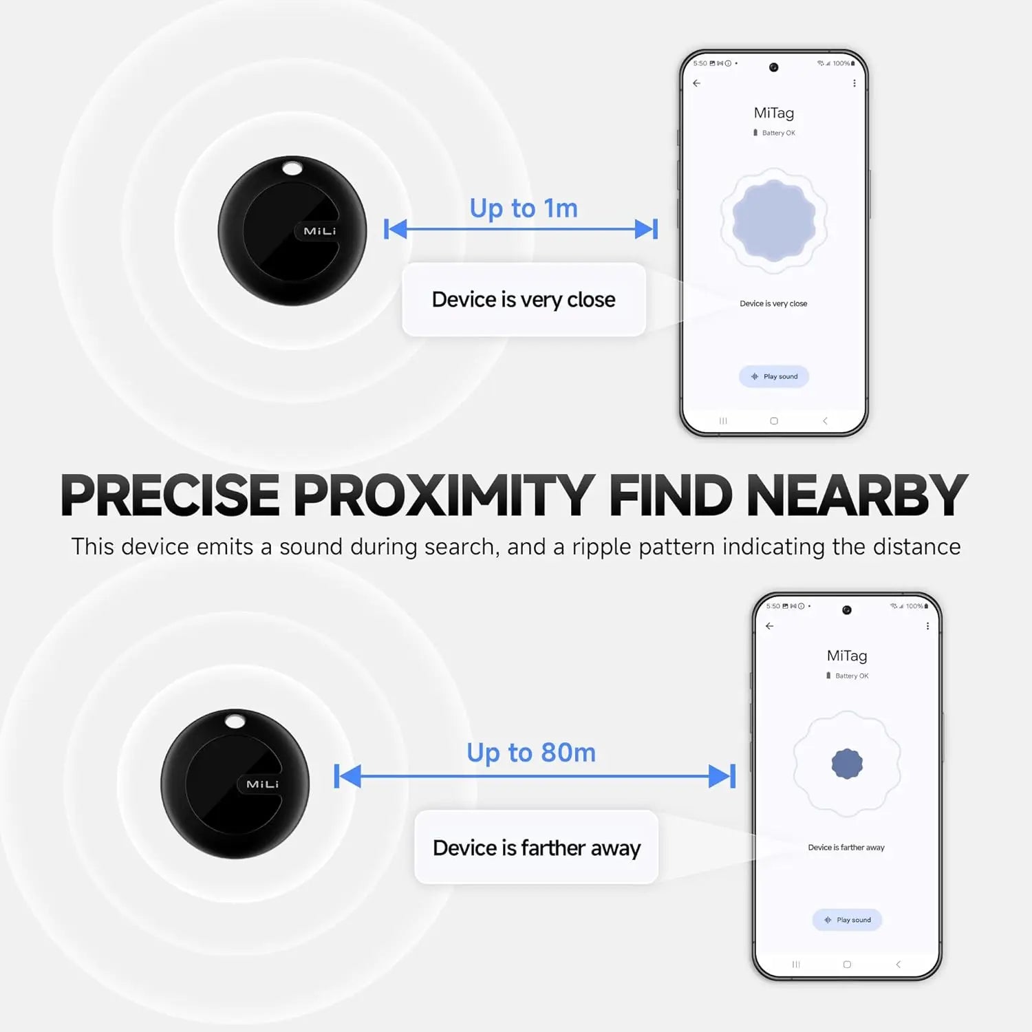 MiLi Bluetooth Tracker – Anti-Lost Smart iTag for Android & Google Find My