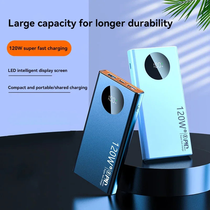 80000mAh High-Capacity Power Bank – 120W Super Fast Charging for iPhone & Android